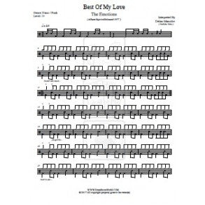 Best of My Love - The Emotions - Full Drum Transcription / Drum Sheet Music - DrumScoreWorld.com