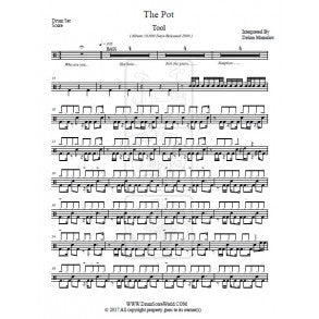The Pot - Tool - Full Drum Transcription / Drum Sheet Music - DrumScoreWorld.com