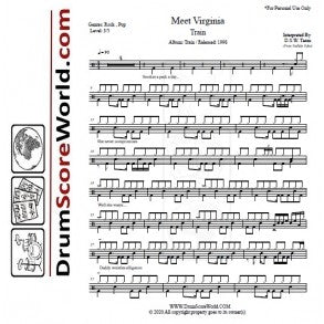 Meet Virginia - Train - Full Drum Transcription / Drum Sheet Music - DrumScoreWorld.com