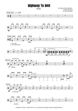 Highway to Hell - AC/DC - Full Drum Transcription / Drum Sheet Music - SheetMusicDirect D