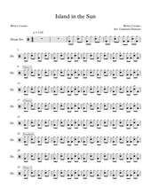 Island in the Sun - Weezer - Full Drum Transcription / Drum Sheet Music - SheetMusicDirect D