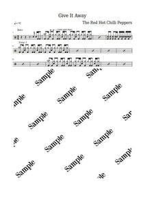 Give It Away - Red Hot Chili Peppers - Full Drum Transcription / Drum Sheet Music - KiwiDrums
