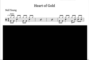 Heart of Gold - Neil Young - Full Drum Transcription / Drum Sheet Music - Nadi92