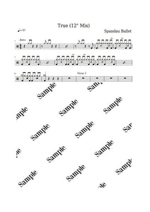 True - Spandau Ballet - Full Drum Transcription / Drum Sheet Music - KiwiDrums