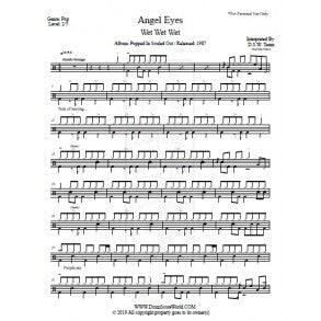 Angel Eyes (Home and Away) - Wet Wet Wet - Full Drum Transcription / Drum Sheet Music - DrumScoreWorld.com