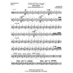 Still of the Night - Whitesnake - Full Drum Transcription / Drum Sheet Music - DrumScoreWorld.com