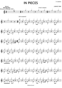 In Pieces - Linkin Park - Full Drum Transcription / Drum Sheet Music - Rossoni