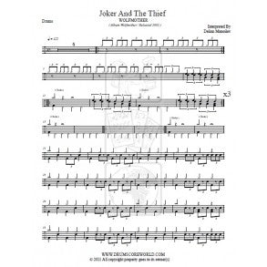 Joker and the Thief - Wolfmother - Full Drum Transcription / Drum Sheet Music - DrumScoreWorld.com