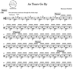 As Tears Go By - Marianne Faithfull - Full Drum Transcription / Drum Sheet Music - Percunerds Transcriptions