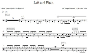 Left and Right - (feat. Jung Kook of BTS ) - Charlie Puth - Full Drum Transcription / Drum Sheet Music - Leo Alvarado