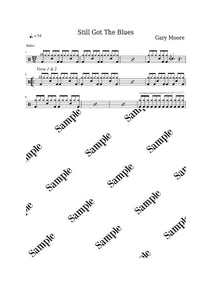 Still Got the Blues - Gary Moore - Full Drum Transcription / Drum Sheet Music - KiwiDrums
