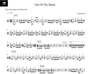 Out of the Black - Royal Blood - Full Drum Transcription / Drum Sheet Music - Drum Sheet MX