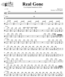 Real Gone - Sheryl Crow - Full Drum Transcription / Drum Sheet Music - DrumSetSheetMusic.com