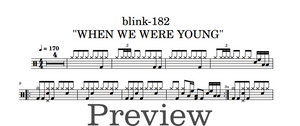 When We Were Young - Blink 182 - Full Drum Transcription / Drum Sheet Music - DrumonDrummer