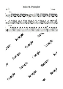 Smooth Operator - Sade - Full Drum Transcription / Drum Sheet Music - KiwiDrums