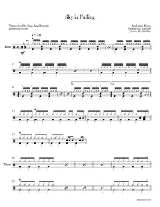 Sky is Falling - Amberian Dawn - Full Drum Transcription / Drum Sheet Music - Jaslow Drum Sheets