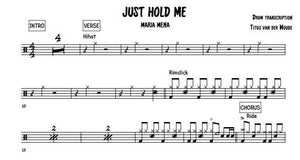 Just Hold Me - Maria Mena - Full Drum Transcription / Drum Sheet Music - Titus van der Woude