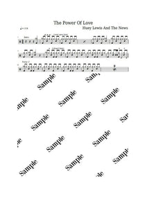 The Power of Love - Huey Lewis and the News - Full Drum Transcription / Drum Sheet Music - KiwiDrums