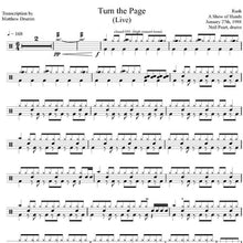 Turn the Page (Live in New Orleans 1988 on Hold Your Fire Tour from a Show of Hands) - Rush - Full Drum Transcription / Drum Sheet Music - Drumm Transcriptions