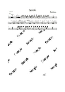 Smooth - Santana - Full Drum Transcription / Drum Sheet Music - KiwiDrums