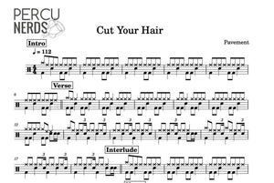 Cut Your Hair - Pavement - Full Drum Transcription / Drum Sheet Music - Percunerds Transcriptions