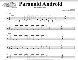 Paranoid Android - Radiohead - Full Drum Transcription / Drum Sheet Music - DrumSetSheetMusic.com