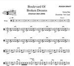 Boulevard of Broken Dreams - Green Day - Rough Draft Drum Transcription / Drum Sheet Music - DrumSetSheetMusic.com