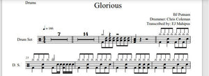 Glorious (Live) - BJ Putnam - Full Drum Transcription / Drum Sheet Music - DrumSheets4U