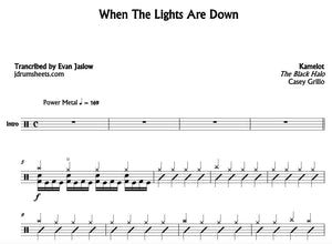 When the Lights Are Down - Kamelot - Full Drum Transcription / Drum Sheet Music - Jaslow Drum Sheets