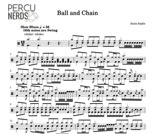 Ball and Chain (Live) - Janis Joplin - Full Drum Transcription / Drum Sheet Music - Percunerds Transcriptions