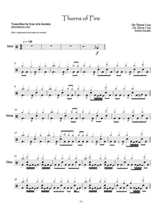 Thorns of Fire - On Thorns I Lay - Full Drum Transcription / Drum Sheet Music - Jaslow Drum Sheets