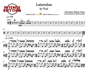 Lateralus - Tool - Full Drum Transcription / Drum Sheet Music - Intense Rhythm Drum Studios