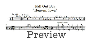 Heaven, Iowa - Fall Out Boy - Full Drum Transcription / Drum Sheet Music - DrumonDrummer