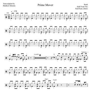 Prime Mover - Rush - Full Drum Transcription / Drum Sheet Music - Drumm Transcriptions