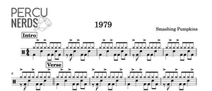 1979 - The Smashing Pumpkins - Full Drum Transcription / Drum Sheet Music - Percunerds Transcriptions