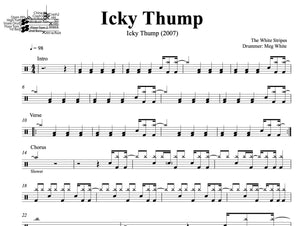 Icky Thump - The White Stripes - Full Drum Transcription / Drum Sheet Music - DrumSetSheetMusic.com
