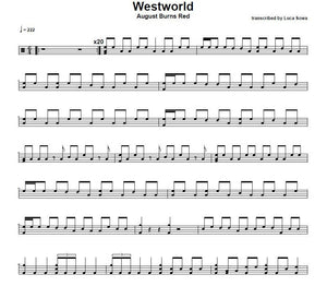 Westworld - August Burns Red - Full Drum Transcription / Drum Sheet Music - Luca Sowa Drum Sheets