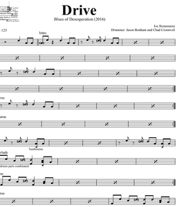 Drive - Joe Bonamassa - Full Drum Transcription / Drum Sheet Music - DrumSetSheetMusic.com