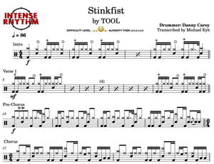 Stinkfist - Tool - Full Drum Transcription / Drum Sheet Music - Intense Rhythm Drum Studios