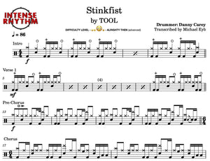 Stinkfist - Tool - Drum Sheet Music - Intense Rhythm Drum Studios ...