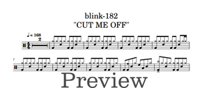 Cut Me Off - Blink 182 - Full Drum Transcription / Drum Sheet Music - DrumonDrummer