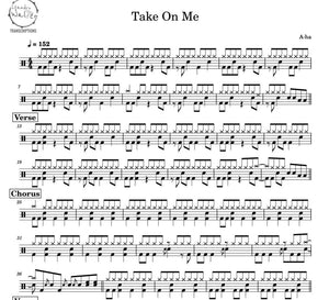 Take on Me - A Ha - Full Drum Transcription / Drum Sheet Music - Percunerds Transcriptions