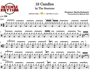18 Candles - The Sessions - Full Drum Transcription / Drum Sheet Music - Intense Rhythm Drum Studios