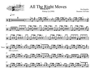 OneRepublic - Drum Sheet MusicOneRepublic - Drum Sheet Music  