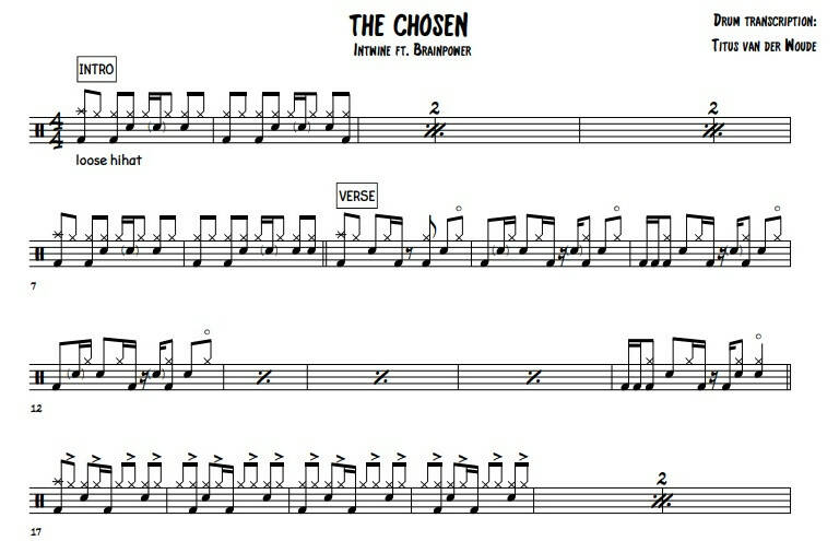 Intwine (Assassin's Creed) (feat. Brainpower) - The Chosen - Drum Sheet ...