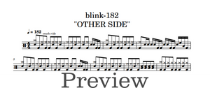 Other Side - Blink 182 - Full Drum Transcription / Drum Sheet Music - DrumonDrummer