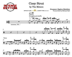 Cissy Strut - The Meters - Full Drum Transcription / Drum Sheet Music - Intense Rhythm Drum Studios