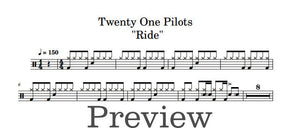 Ride - Twenty One Pilots - Full Drum Transcription / Drum Sheet Music - DrumonDrummer