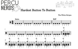 Hardest Button to Button - The White Stripes - Full Drum Transcription / Drum Sheet Music - Percunerds Transcriptions