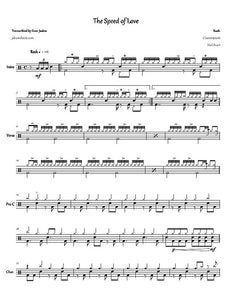 The Speed of Love - Rush - Full Drum Transcription / Drum Sheet Music - Jaslow Drum Sheets
